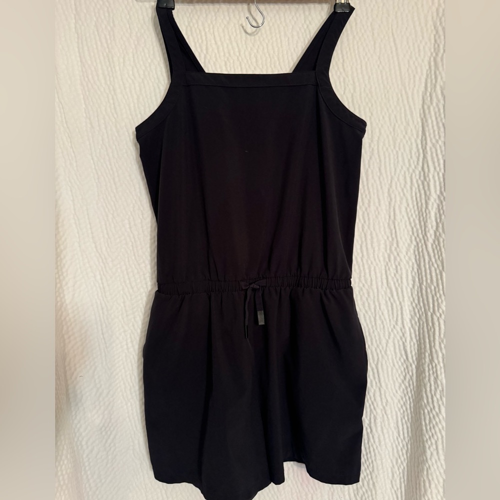All in Motion - Girls Black One Piece Skort dress with pockets.. crisscross back